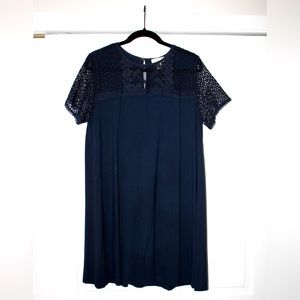 Loft navy blue dress